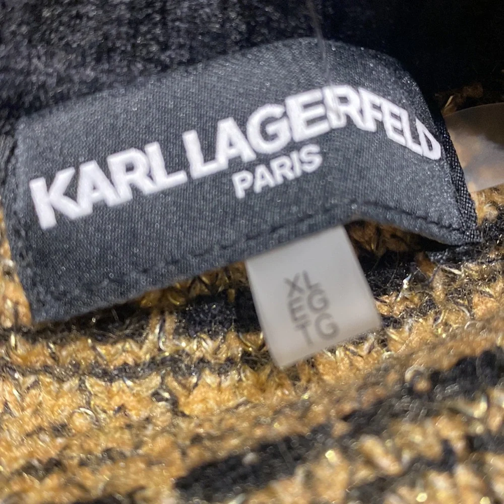 Karl Lagerfeld Black and Gold long cardigan with Classic Elegance - Picture 10 of 10